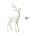 thumbnail image 1 of hulanddfd White Small Reindeer Sculptures, 8" Reindeer Figurines Deer Statues Tabletop Metal Deer Ornaments for Entryway Living Room Desktop Home Decor, 1 of 2