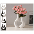 thumbnail image 1 of hulanddfd White Vase Set of 2, Heart Shaped Plastic Vase Shatterproof Centerpiece for Living Room Dining Room Table Coffee Table Shelf Decor, 1 of 9