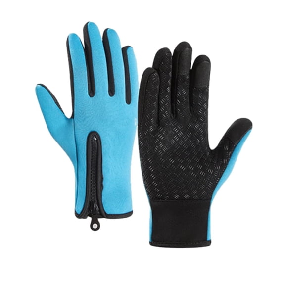 hulanddfd Winter Touchscreen Windproof Gloves, Winter Gloves for Men and Women Warm Soft Plushs Gloves Waterproof for Cold Weather Driving Hiking Running Blue-XL