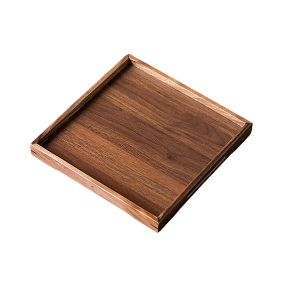 hulanddfd Wooden Tea Tray Dry Tea Tray Cup Storage Tray Candy Fruit Tray Multi-Functional Home Decor