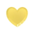thumbnail image 1 of hulanddfd Yellow Paper Plates - 8.86"×8.86" Heart-Shaped Disposable Paper Tray for Cake Salad Fruit Food Disposable Tableware for Valentine Wedding Party, Romantic Dinners, 1 of 6