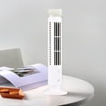 thumbnail image 1 of hulanddfd tower Fan, Bladeless tower Fan, Compact USB Vertical Fan for Narrow Spaces, Adjustable Speed, Safe Designs, Low Power Consumption, Lightweight, Home Office Use(White), 1 of 8