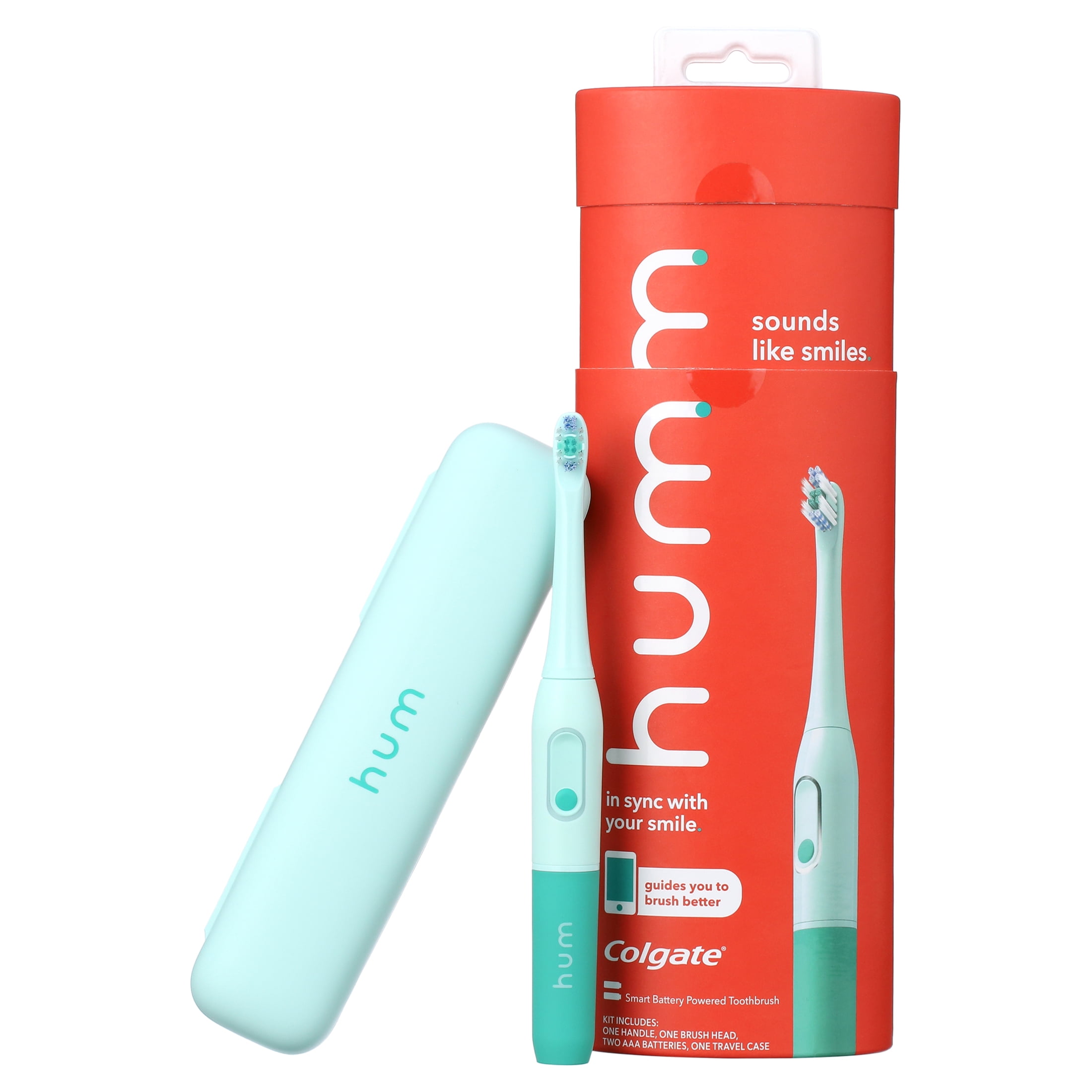 hum by Colgate Smart Battery Toothbrush Kit, Sonic Toothbrush with