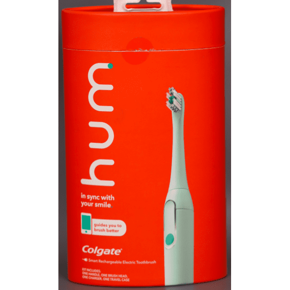hum by Colgate Smart Electric Toothbrush, Rechargeable Sonic Toothbrush with Travel Case, Teal