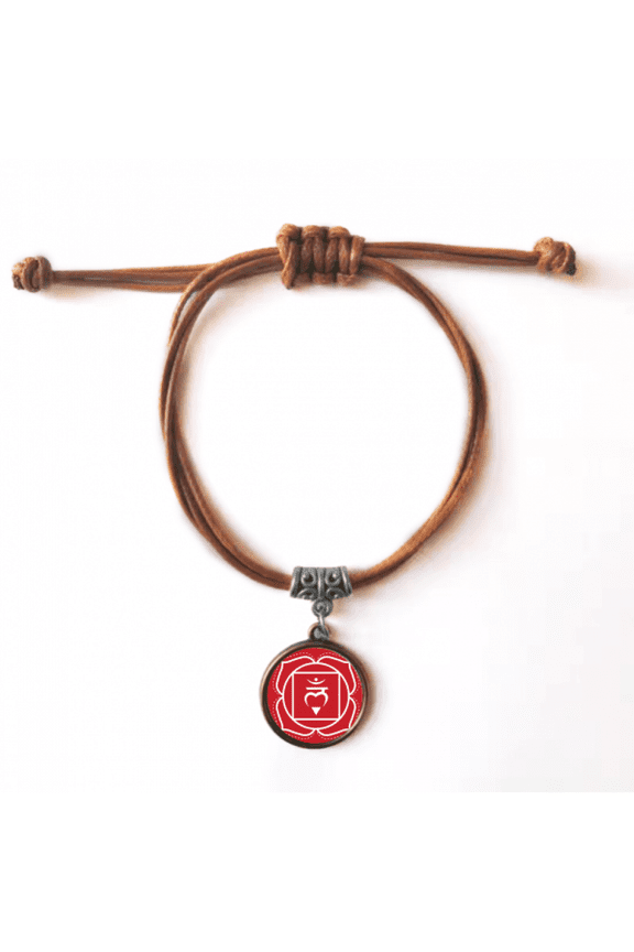 hum culture letter pattern bracelet leather hide wristband brown jewelry