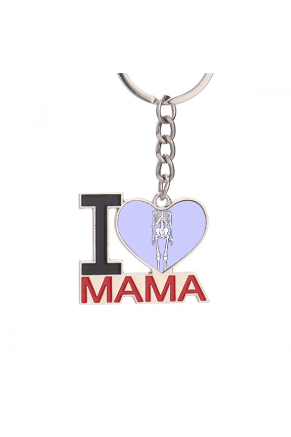 human body b structure Keychain Metal Keyring Holder Love MAMA Mother