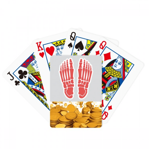 human body illustration b foot Gold Playing Card Classic Game