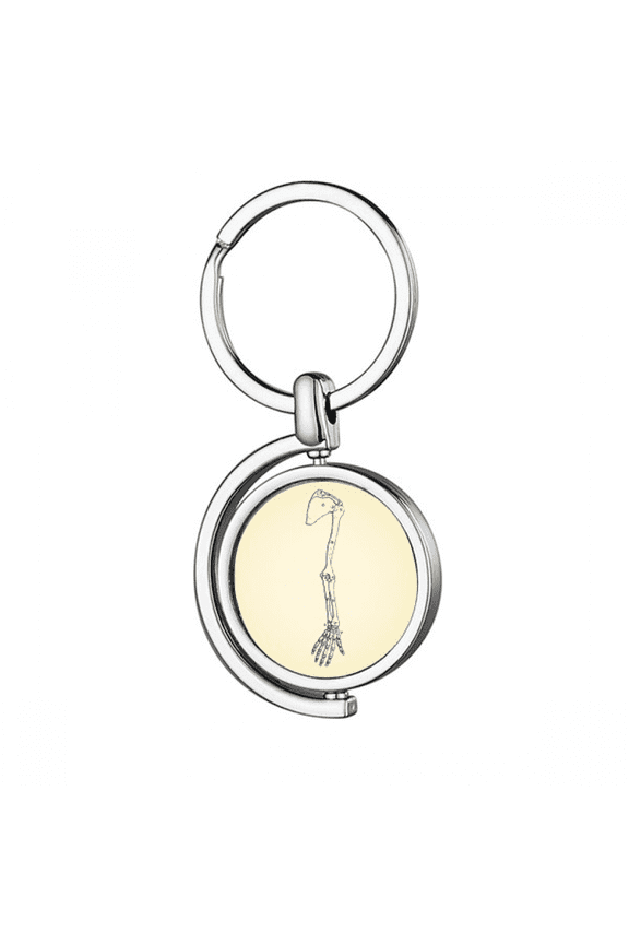 human body sketch hand b arm Rotating Keychain Metal Keyring Holder