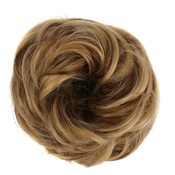 human hair wigs for women Curly Bun Extension Messy Bun Hair Piece Scrunchie Updo Wrap Hair Extensions Adult Female Costume Wigs Toupees, L Back to school,wedding gifts decor