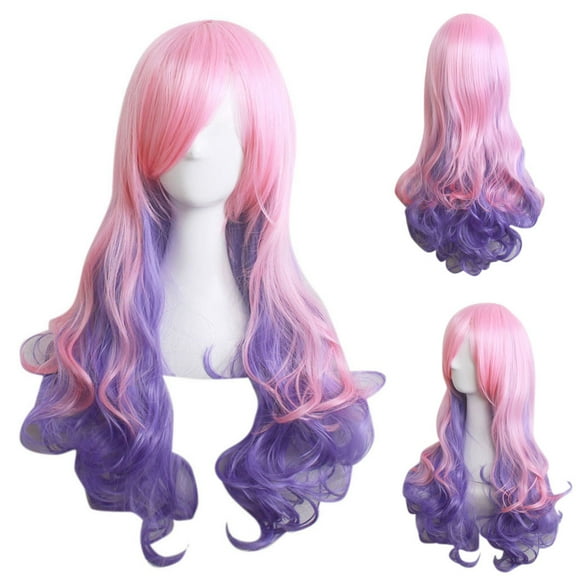 human hair wigs for women Natural Colorful Long Straight Synthetic Wig Full Wigs for Heat Friendly Adult Female Costume Wigs Toupees, Pink