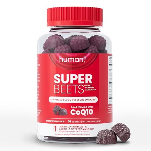 humanN SuperBeets Heart Gummies Advanced 100mg of CoQ10 Plus Beetroot