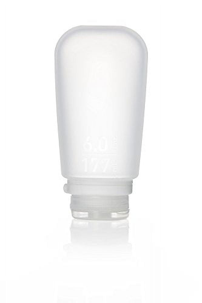 humangear GoToob+ Refillable Silicone Travel Size Bottles with Locking Cap, Clear, X-Large (6oz)