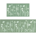 thumbnail image 1 of humcustom Sage Green Kitchen Mat Rug Set of 2- Plant Floral Butterfly Kitchen Rugs with Runner Kitchen Decor Accessories Things- Leaves Rugs for Home Kitchen Large- 17x24 and 17x48 Inch, 1 of 6