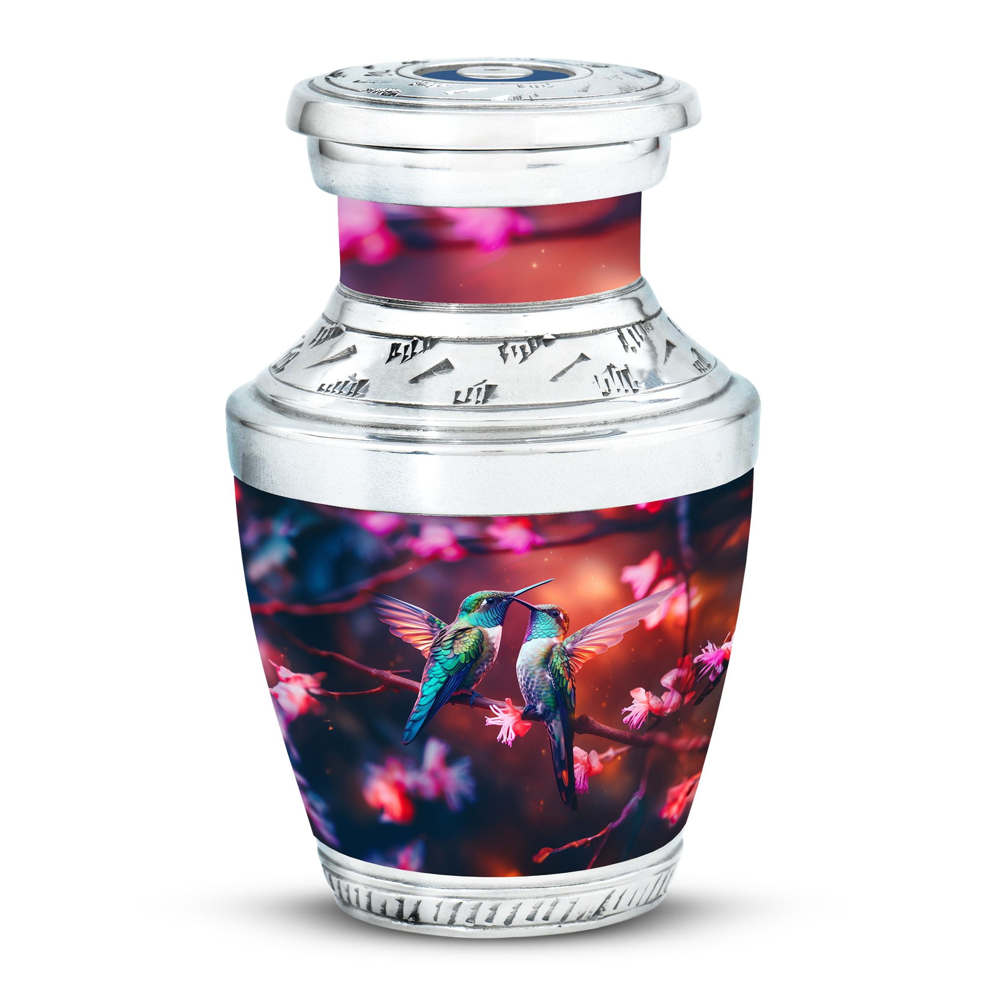 humming birds Unique Tiny Urn for Timeless Remembrance - Petite Memorial for Adult Female Tribute Funeral Urns For Human Ashes - Memorial Urns 3 Inch, 1 Pc