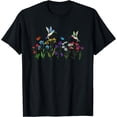 thumbnail image 1 of hummingbird and butterfly Wildflowers, Women, Men, and kids T-Shirt Black Medium, 1 of 4