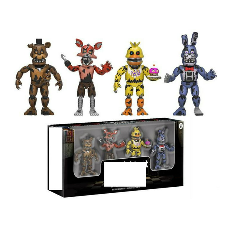 FNAF 6 PCs Five Nights at Freddy's Doll Toy Freddy Foxy Chica Bonnie Figure  Xmas Gifts 10 cm/4 inch Tall