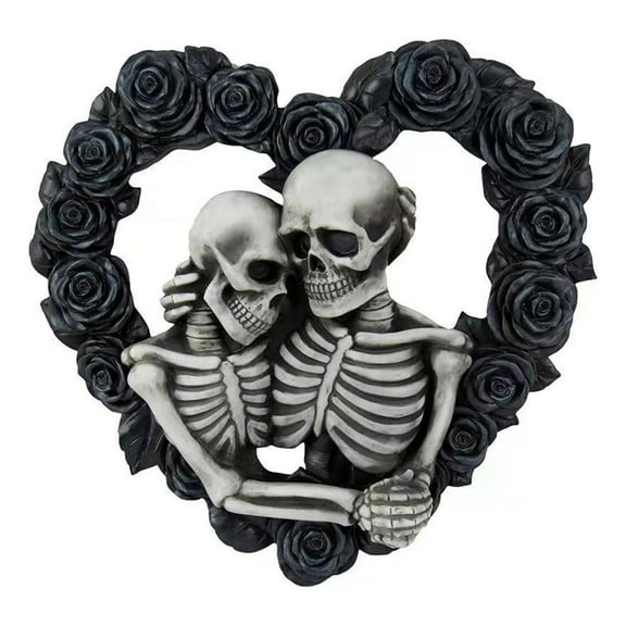 huntermoon Gothic Rose Door Trim,Love Skull Couple House Number,Christmas Valentine's Day Home Decor