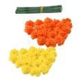 thumbnail image 1 of huntermoon Simulation Marigold Silk Marigold Flower Head Bulk, Artificial Calendula Artificial Yellow Flower Head Bulk Party DIY Holiday Home Decoration Hat Ornament, 1 of 8