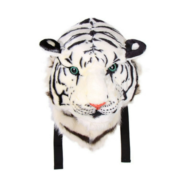 huntermoon Tiger Head Backpack Shoulder Bag Plush Animal Face Zipper Closure Handbag Tiger Head Backpack Shoulder Bag Plush Animal Face Zipper Closure