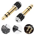 husxh 1/2 Pcs 1/4inch To 1/8inch Stereo Headphone Adapter Male To