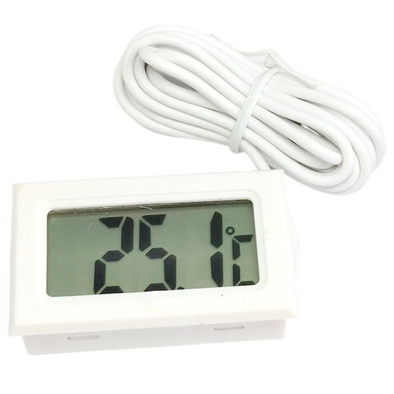 husxh 1/2M TPM-10 Digital Temperature Gauge LCD Screen Temperature Sensor Waterproof Probe Thermometer Detector Mini Portable Multipurpose for Car Fish Tank Refrigerator