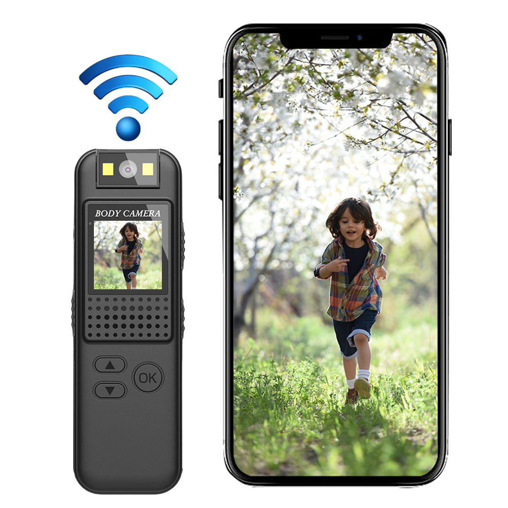 husxh 1080P HD Police Law Enforcement Recorder 180 Rotating Body Worn