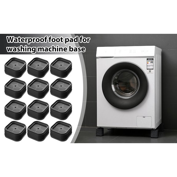 husxh 12 Pack Adjustable Bed Risers Stackable Bed Risers (Black)