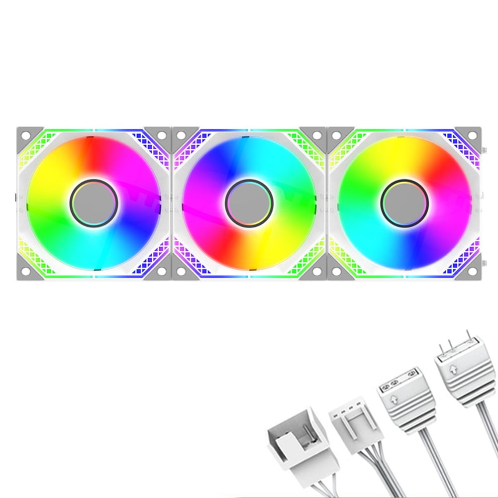 husxh 120mm Chassis Radiator Low Noise 5V 3Pin ARGB 4Pin PWM ...