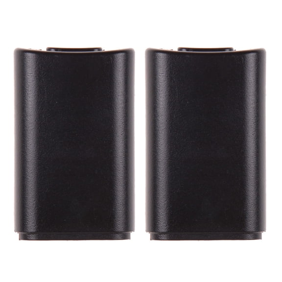 husxh 2pcs Battery Pack Cover Shell Case Kit Black Back Door Case Shell Pack Kit Gaming Console Replacement Parts Battery Back Covers Holders Shells Multifunctional for Xbox 360 Wireless Controller