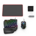 thumbnail image 1 of 5 in 1 Mobile Controller Gaming Keyboard Mouse Converter Bluetooth-Compatible 5.3 for PUBG Wired RGB Backlit Keyboard with Wrist Rest for Gamer Accessories, 1 of 9