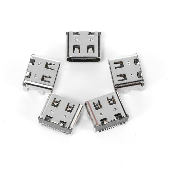 5pcs Type-C Charging Socket Replacement Repair Part Charging Port Type-C Charger Socket Connector for PS5 Controller