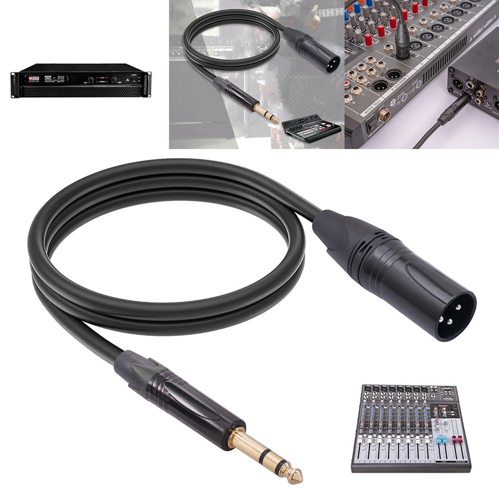 Câble Patch Jack 6.35mm TRS Mâle Vers XLR Mâle 60 Cm - Câble Micro Pro - Marque KLOTZ