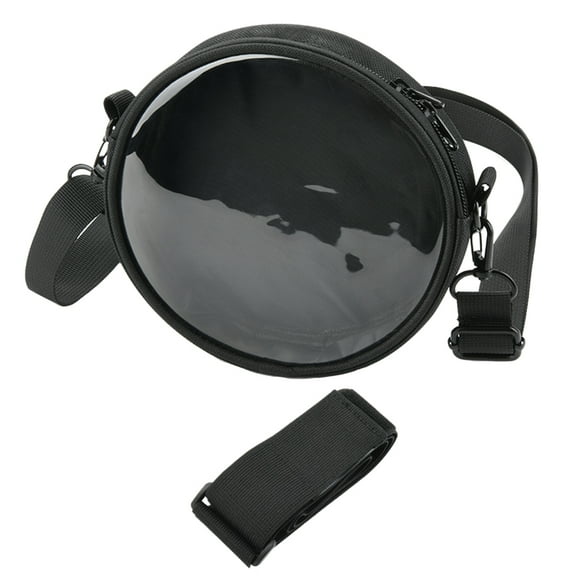 CD Case with Adjustable Strap Waist Band DVDs Wallet Holder with Transparent Window CD Case Holder Portable CD Player Case CD Player Storage Bag for Car Home Travel