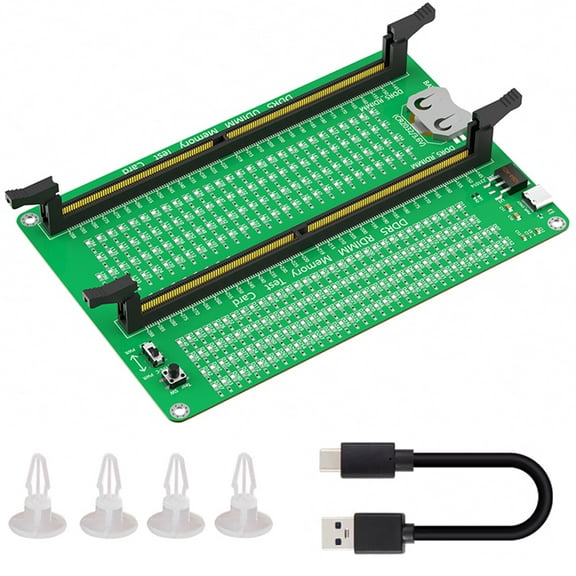 husxh DDR5 Memory Tester with LED Light Desktop Motherboard Repair Analyzer Tester DDR5 Diagnostic Analyzer Tester Card for Desktop Computer DDR5 Memory