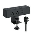 thumbnail image 1 of husxh Desktop Edge Power Outlets with USB Ports Removable Desktop Mount Multi-Outlets 8/6 AC Outlet and 6.6ft Power Cord Fit 1.6in Tabletop Edge, 1 of 9