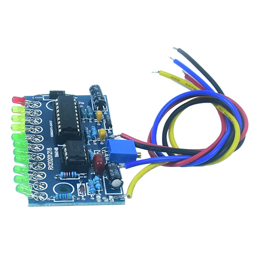 husxh LM3915 10 LED VU Meter Preamp Power Amplifier Electronic Audio