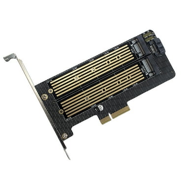 husxh M.2 NVMe NGFF Hard Disk Adapter SATA Dual SSD SSD To PCI-E Adapter Card Supports MKey BKey SSD To PCI-E Converter NVME 32Gbps NGFF 6Gbps
