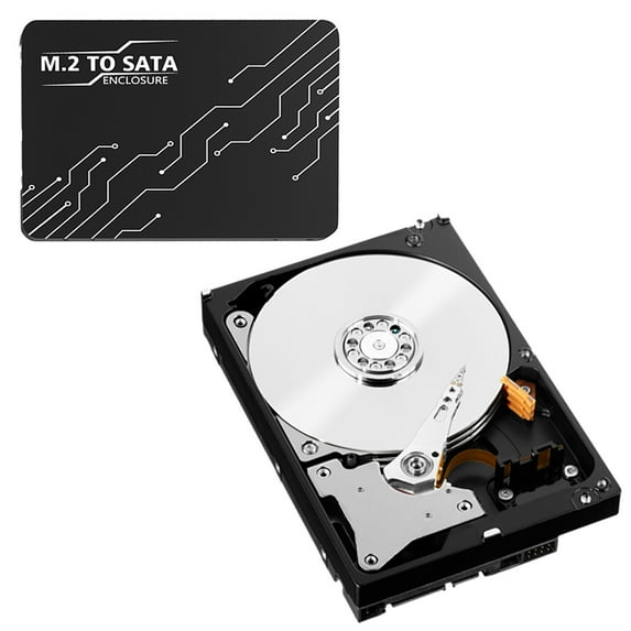 husxh M.2 SATA SSD B KEY To SATA3.0 Adapter Converter SSD Enclosure M.2 (NGFF) SSD To SATA III Hard Drive Enclosure with 7mm Case Support 2230 2242 2260 2280 M2 SSD