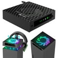thumbnail image 1 of husxh RGB Top Cooler Fan 3 Levels Adjustable Speed Temperature-Controlled Cooling Fan System with Headset Holders Heat Dissipation Fan USB Port for Xbox Series X Console, 1 of 9