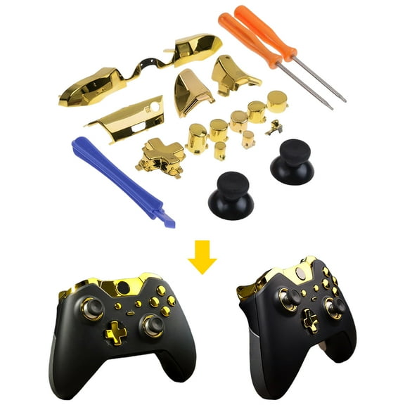 husxh Replacement Bumper LB RB Trigger Buttons Parts Bumper Trigger Button D-pad LT RT Button Kit Joystick Cap Screwdriver Bumpers Triggers for Xbox One Elite Accessories