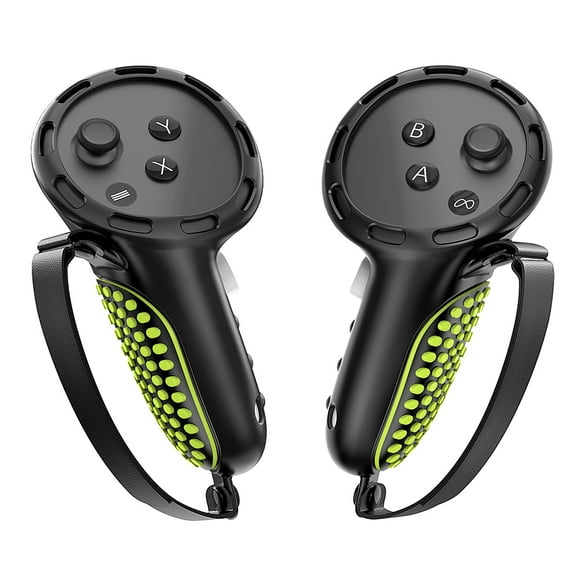 husxh Silicone Controller Grips with Adjustable Knuckle Straps Non-Slip Controller Grip Cover Handle Protective Cover for Meta Quest 3S/Quest 3 VR Accessories