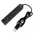 husxh USB 6 Port Hub Multi Splitter Port High Speed Transmission Memory