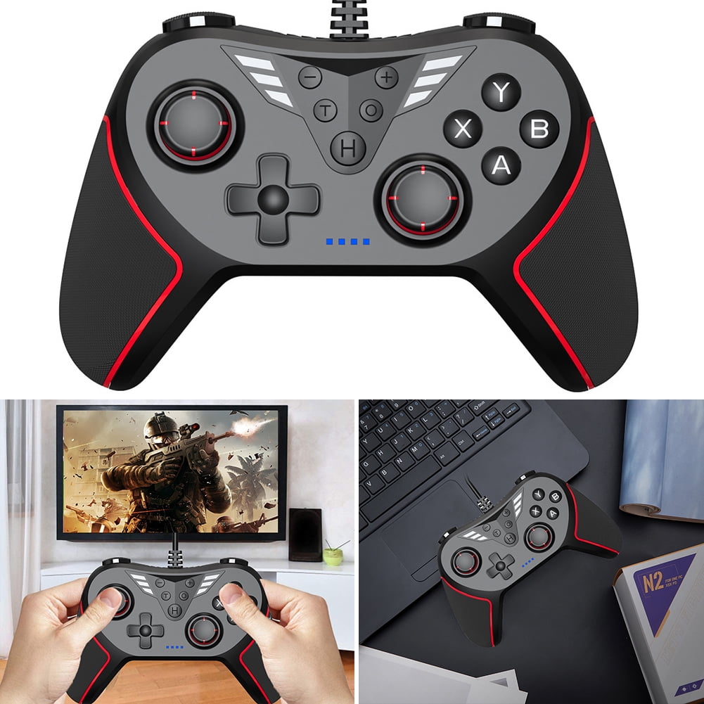 husxh USB Wired Gamepad Controller 2m Cable Gamepad Joystick with