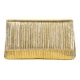 thumbnail image 1 of husxh Women Clutch Purse Pleated Metallic Pu Envelope Handbag Flap Crossbody Purse Shiny Hobo Bag Wedding Party Bridal Purse, 1 of 9