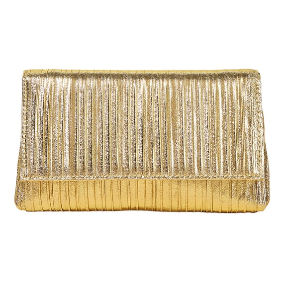 husxh Women Clutch Purse Pleated Metallic Pu Envelope Handbag Flap Crossbody Purse Shiny Hobo Bag Wedding Party Bridal Purse