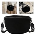 thumbnail image 1 of husxh Women Trendy Crossbody Bag Pu Leather Chest Bag Stylish Hobo Bag Solid Color Half Moon Crossbody Bag Adjustable Wide Strap Ladies Commuting Bag, 1 of 9
