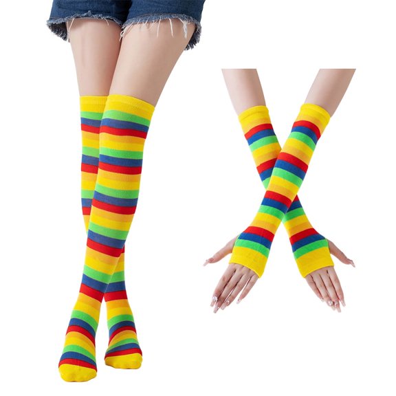 hwoehyo Women Yellow Socks, Women Thigh High ,1 Pair