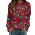 thumbnail image 1 of hxobax Cute Floral Sweatshirts for Womens Fall Trendy Pullover Long Sleeve Crewneck Tunic Top Shirts, 1 of 4