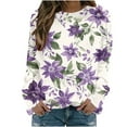 thumbnail image 1 of hxobax Cute Floral Sweatshirts for Womens Fall Trendy Pullover Long Sleeve Crewneck Tunic Top Shirts, 1 of 5