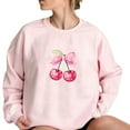 thumbnail image 1 of hxobax Oversized Sweatshirt for Womens Cute Cherry Bow Graphic Fleece Sweatshirts Comfy Pullover Top, 1 of 7